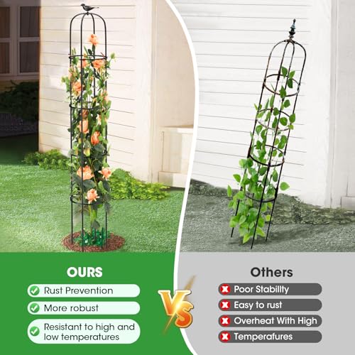Tower Obelisk Garden Trellis for Climbing Plant (192cm)