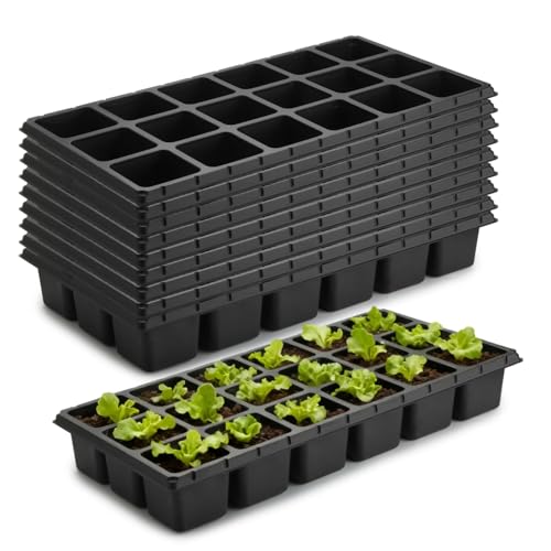 10 Pack 18 Cell Seed Starter Trays (Black / 18 Cells-10P)