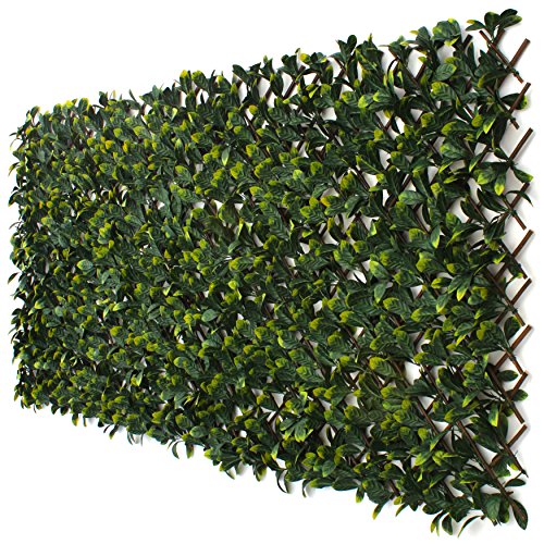 Artificial Greenery Bamboo Trellis for Privacy (Laurel Leaf)