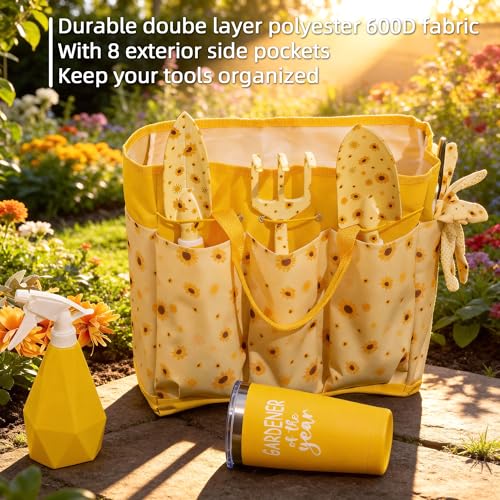 Garden Tool Set with Sunflower Print