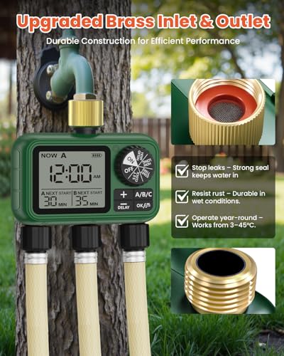 Water Timer for Outdoor Garden Hose (3 Count)