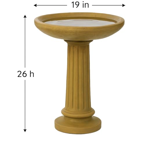 Solid Rock Stoneworks Classic Collanade Concrete Birdbath