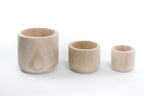 6.25'' Wood Cylinder Planter