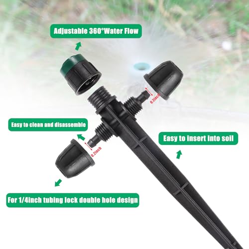 25 PCS Adjustable Drip Irrigation Sprayer Emitter for 1 (25 Count)