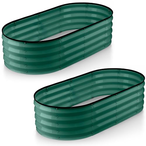 Galvanized Raised Garden Beds Outdoor (2 Count)