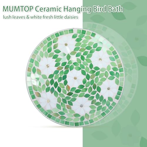 Hanging Mosaic Bird Bath Outdoor