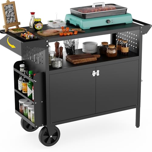 Grill Table Outdoor Grill Cart with Storage (39.8"H)