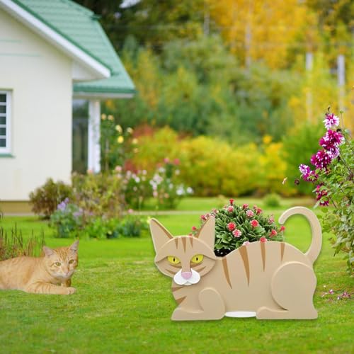 Yellow Cat Planter Pots
