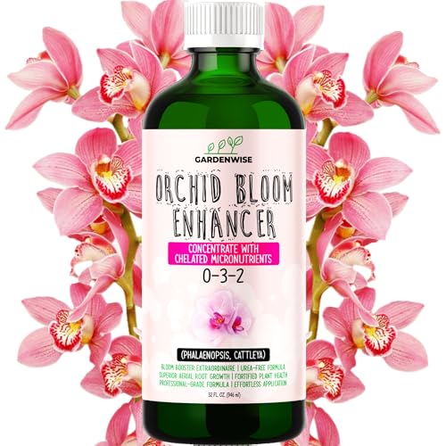 0-3-2 Giant Bloom: Orchid Bloom Enhancer - Orchid Bloom Booster Fertilizer - Orchid Food Concentrate - Chelated Nutrients for Healthy Flower & Reblooms (32 OZ), GW-05030-C-01 (32 Fl Oz)