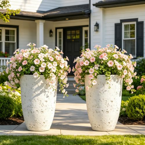 19.5" Tall Resin Planters Set of 2 (2 Count)