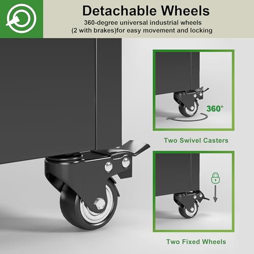 Metal Raised Garden Bed with Trellis and Wheels