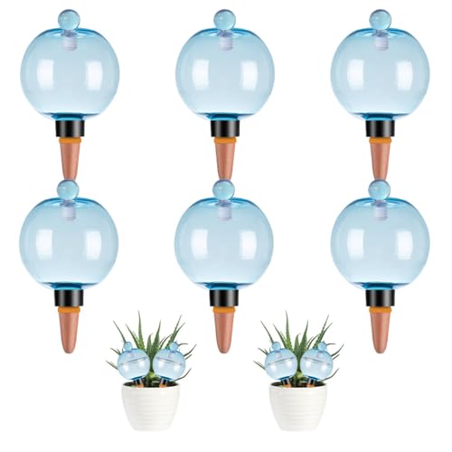 6 Pack Self Watering Globes 17oz Large Plant Watering Globes Top Fill