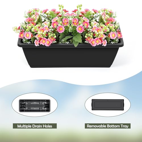 Vertical Garden Planter 4 Tier Planters for Outdoor Plants Vertical Raised Garden Bed with Drainage Holes Herb Garden Planter Outdoor Indoor Patio Yard Balcony