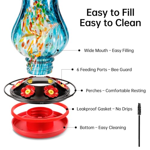 Solar Hummingbird Feeder for Outdoor