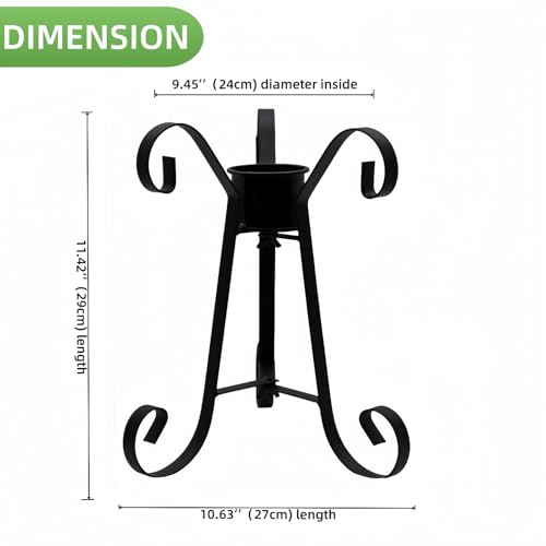 Metal Gazing Ball Stand (Black)