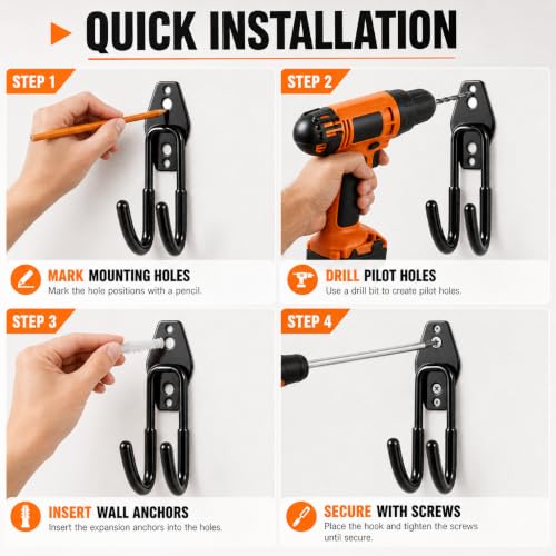 Garage Hanging Hooks Wall Mount
