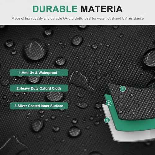177 Gallon Outdoor Cushion Storage Bag 68 inch Extra Large Patio Furniture Cushion Storage Bag Waterproof Garden Cushion Storage Covers with Zipper and Handles Black