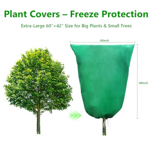2 Pack 120"x120" Plant Covers with Zipper and Drawstring (2 Pack 120"x120")