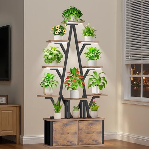 Plant Stand Indoor with Grow Lights