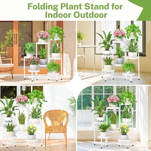 7 Tier Folding Plant Stand Indoor Outdoor