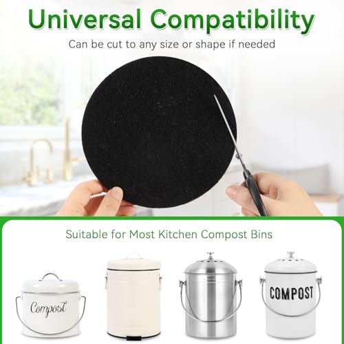 10 Pack Charcoal Filters for Compost Bucket (10 Count)
