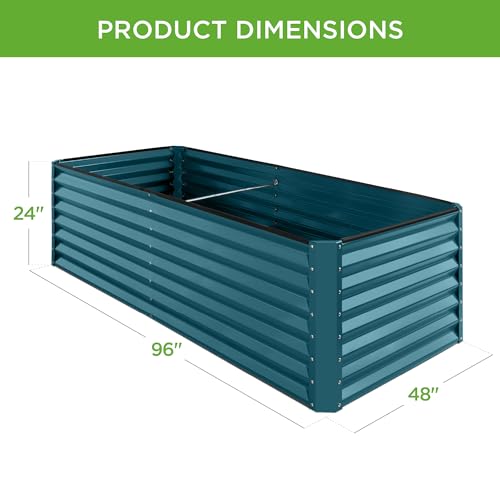 8x4x2ft Outdoor Metal Raised Garden Bed