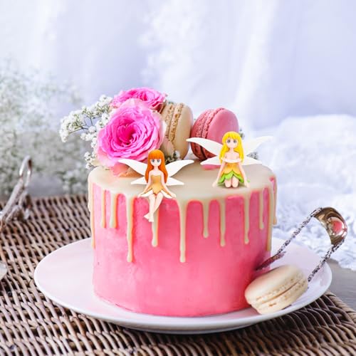 29 Pieces Miniature Fairy Garden Accessories Small Fairy Figurines Hand Painted Fairies Figures for Car Decor Garden Flower Pot Birthday Cake Topper (Fairy Garden)