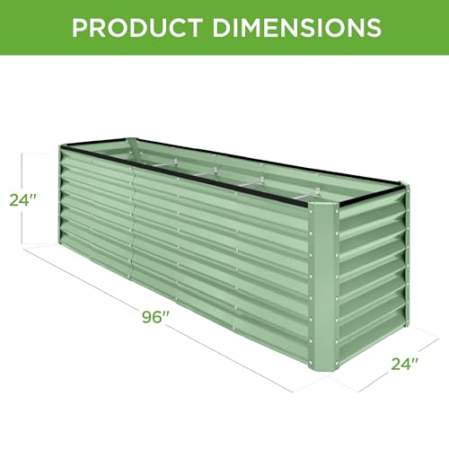 8x2x2ft Raised Outdoor Metal Garden Bed