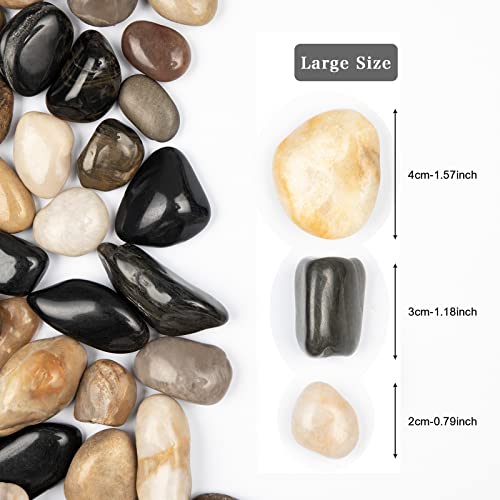 11lbs Mix Natural River Rocks (176 Ounce)