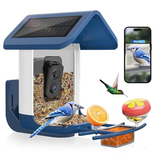Smart Bird Feeder with Camera Solar Powered