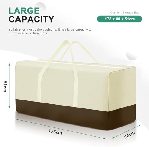Extra Large Patio Outdoor Waterproof Cushion Storage Bag