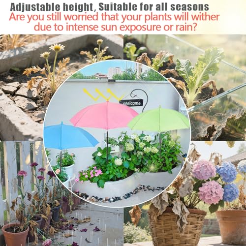 Upgraded 4pcs Plant Umbrellas for Outdoor Plants (4 Count)