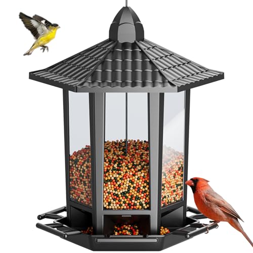 Hanging Bird Feeders (Black / 1 PACK)