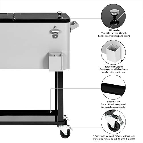 80 Quart Rolling Ice Chest