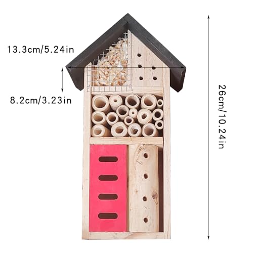 Insect Hotel Hanging Bee House Wooden Insect House (72 Count)