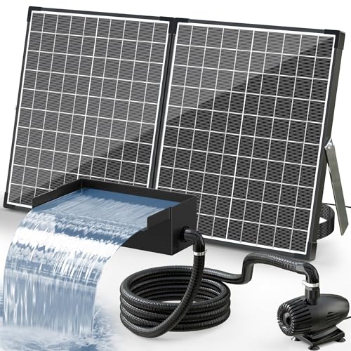 55W Solar Pond Waterfall with Fountain Pump