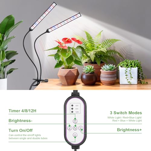 Indoor Clip on Plant Growth Light (2 Head Big)