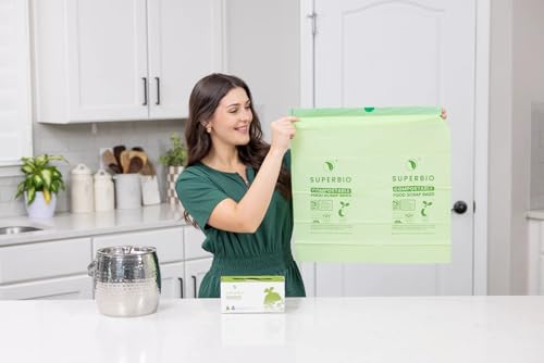 4 Gallon Compostable Drawstring Food Scrap Bags (40 Count)