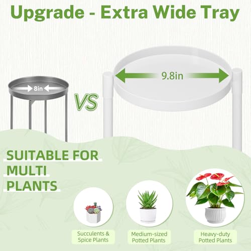 3 Tier Large Plant Stand Indoor Outdoor (White / 3 Tiers)