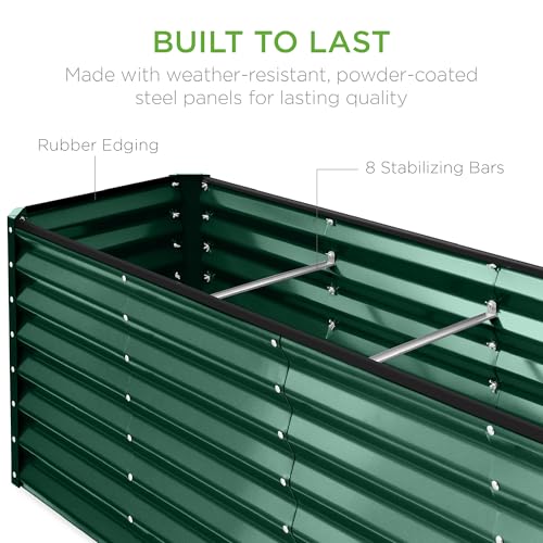 8x2x2ft Raised Outdoor Metal Garden Bed