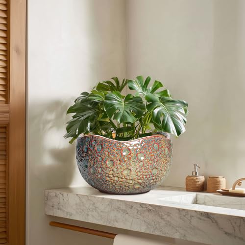 10 Inch Plant Pot (10.5 Inch / Speckled-brown)