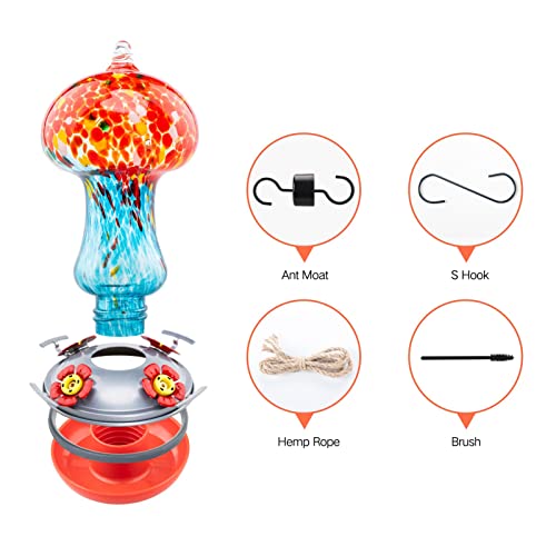 Gifts for Women Hummingbird Feeders for Outdoors Hanging Ant and Bee Proof
