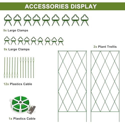 Cucumber Trellis 2 Pack (Grass Green / 39.4" H)