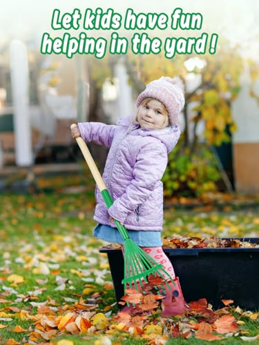 33" Kids Leaf Rake with Gloves