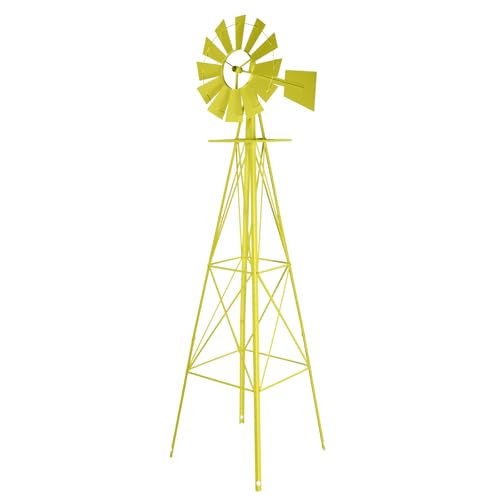 8FT Ornamental Windmill Backyard Garden Decoration Weather Vane