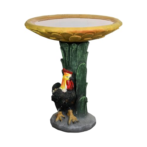 23" H Outdoor Concrete Bird Bath
