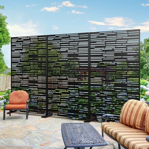 Metal Privacy Screen Outdoor 72" H×47" W