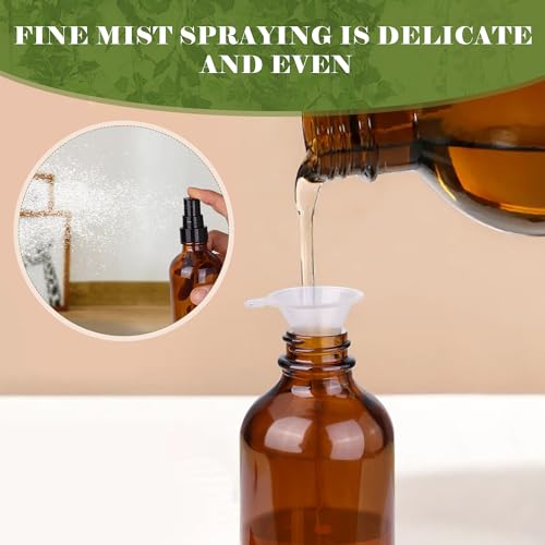 4 oz Amber Glass Spray Bottles for Essential Oils (Dark Amber Glass Spray Bottles)