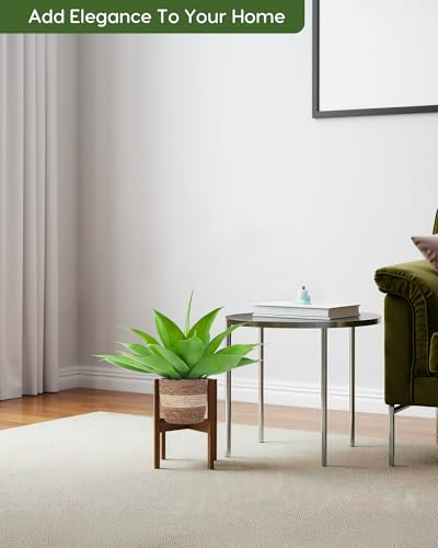 Fake Agave with Rattan Pot