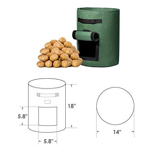 5 Pack 10 Gallon Potato Grow Bags (5 Count)